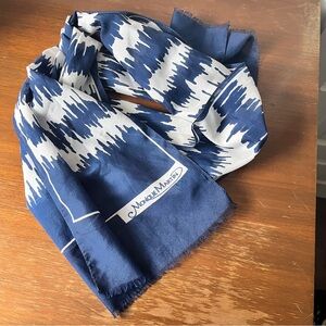 Monique Martin Blue and White Scarf